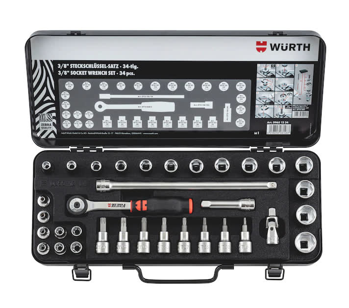 Set çelësa-kokë arpioni 3/8"-kokë 6k. i jashtëm/TX-34copë